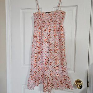 Smocked Dress With Ruffle